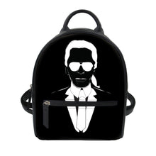 Load image into Gallery viewer, FORUDESIGNS Black PU Backpack Women